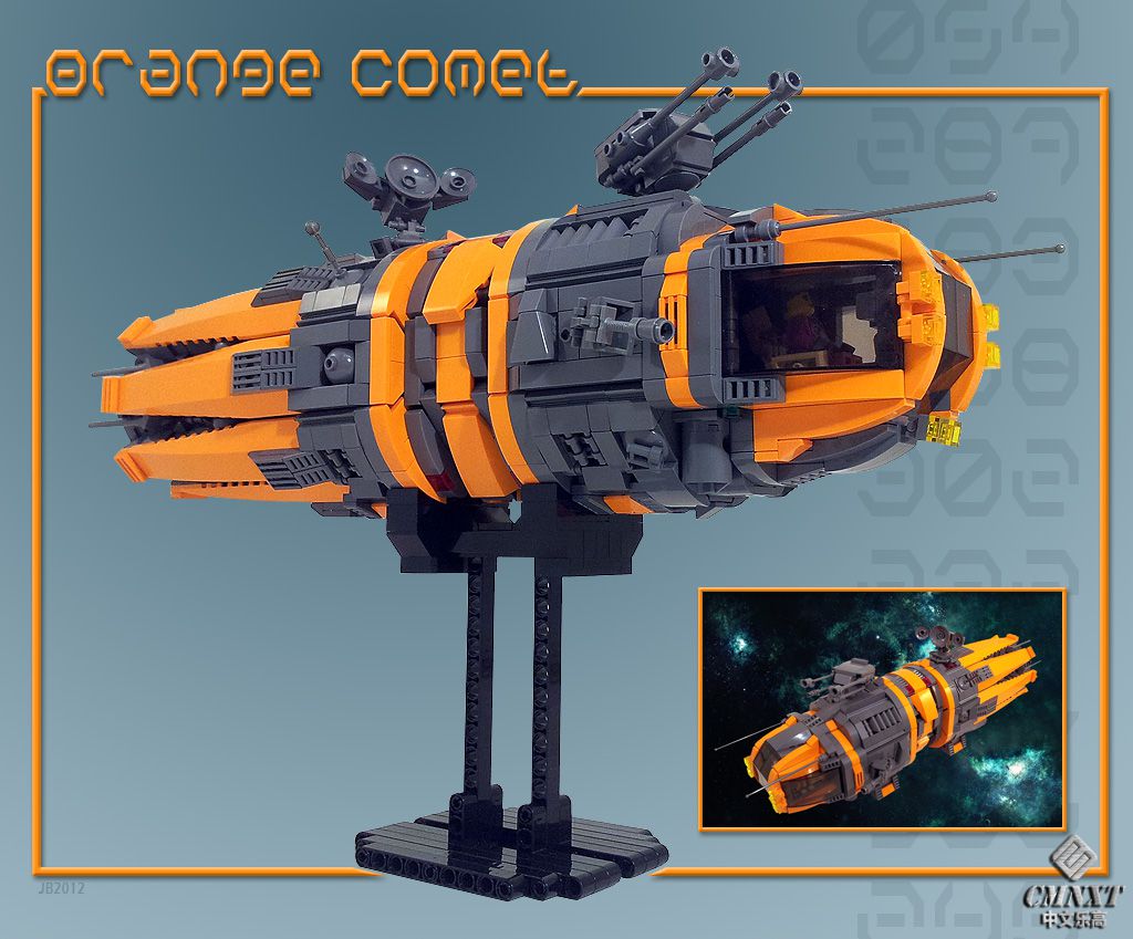 LEGO MOC Space 264 The Orange Comet.jpg